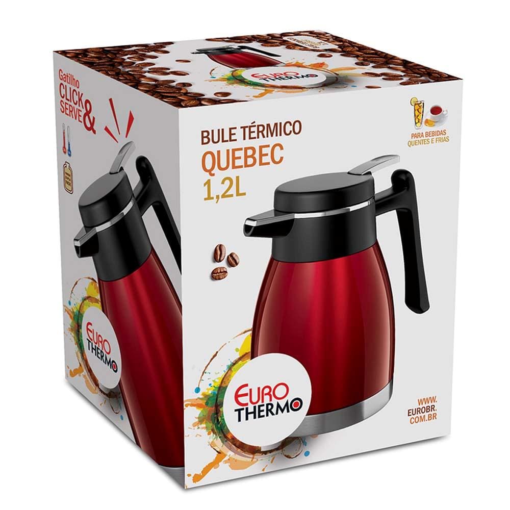 Garrafa Térmica Euro Home Quebec - 1,2 L - Vermelho - 1