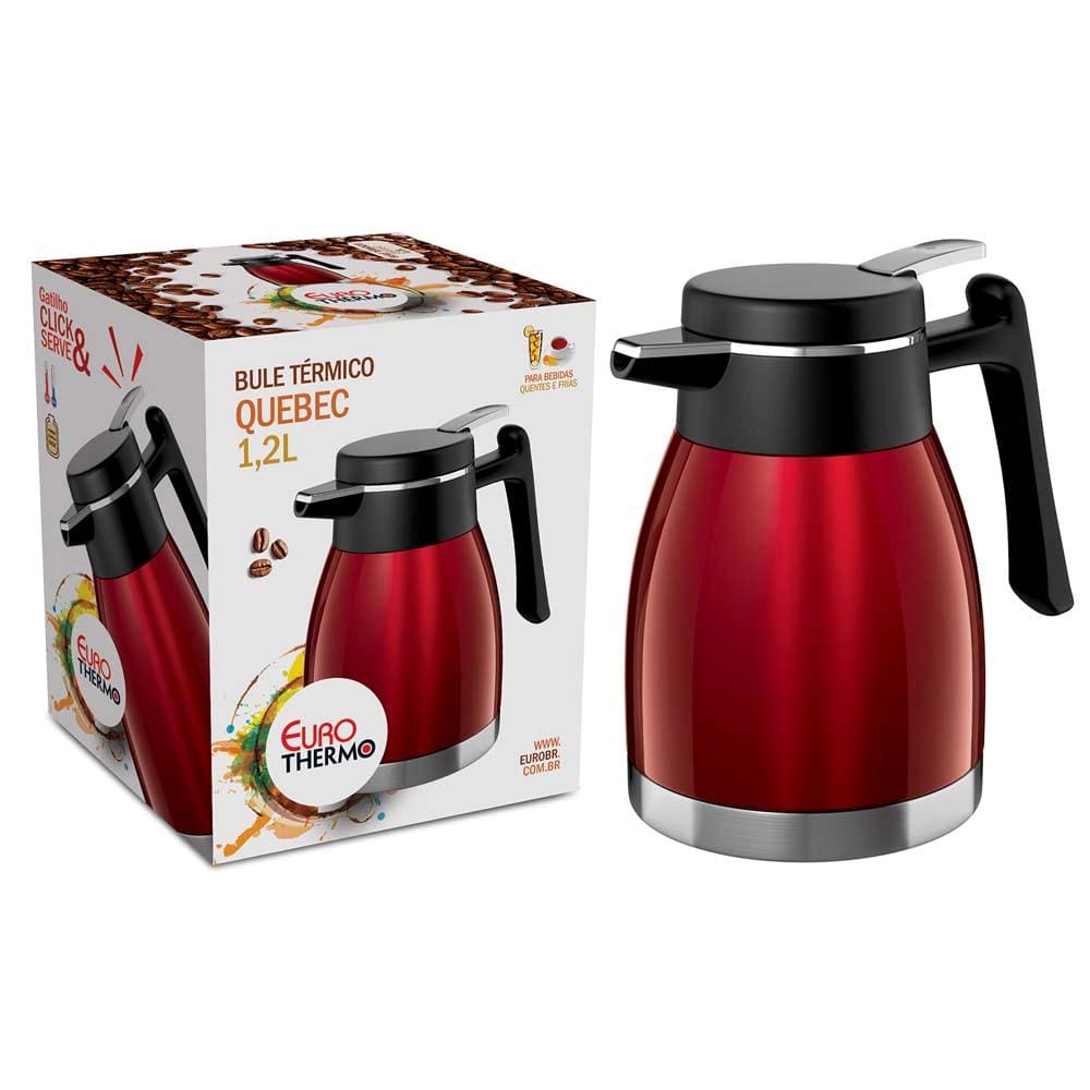 Garrafa Térmica Euro Home Quebec - 1,2 L - Vermelho - 2