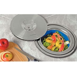 Lixeira de Embutir para Granito Tramontina com Tampa Clean em Aço Inox e Plástico - 8 L