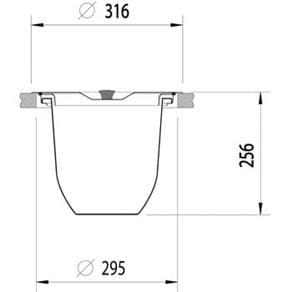 Lixeira de Embutir para Granito Tramontina com Tampa Clean em Aço Inox e Plástico - 8 L