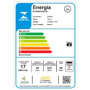 Frigobar Philco PFG85B com Controle de Temperatura e Porta Reversível – Branco