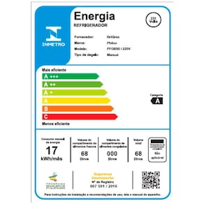 Frigobar Philco PFG85B com Controle de Temperatura e Porta Reversível – Branco