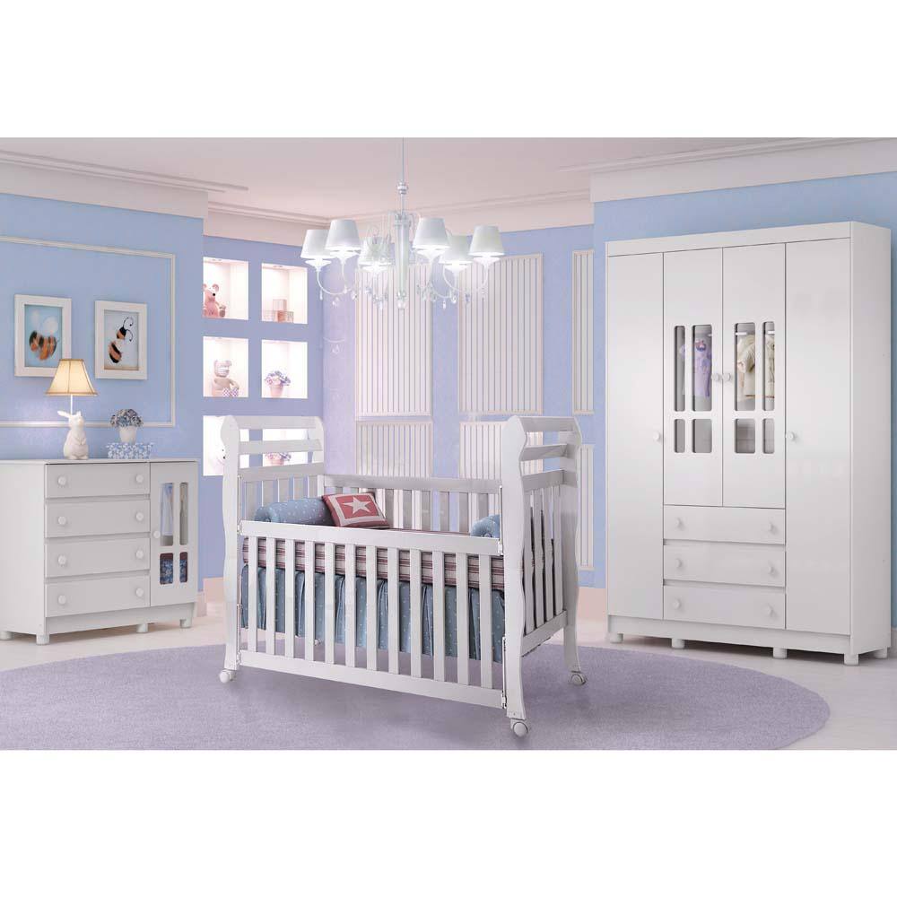 Berço Carolina Móveis Bella – Branco - Branco - 2