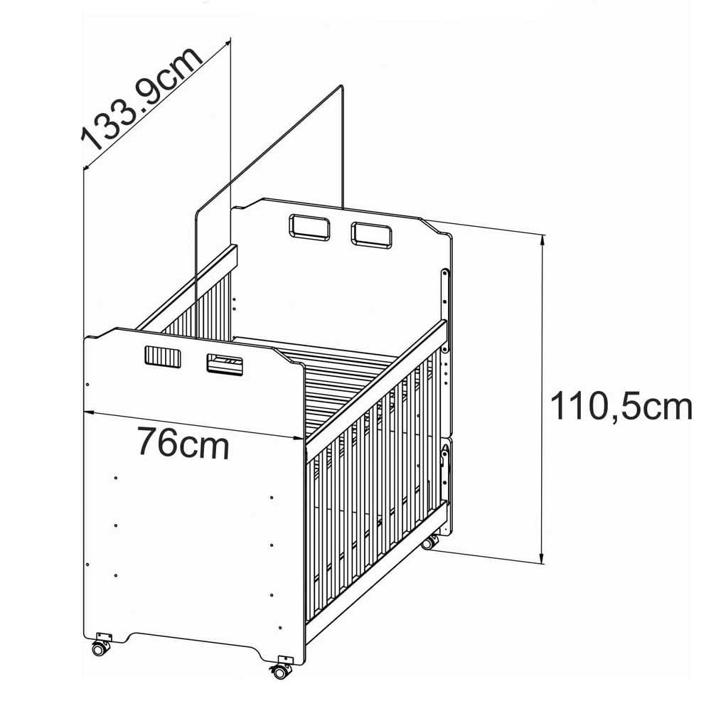 Berço Carolina Móveis Clara – Branco - 3