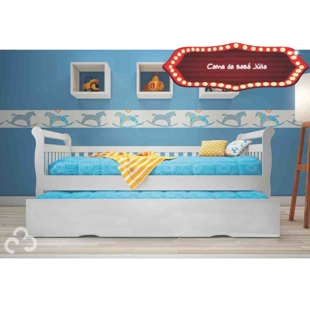 Cama Auxiliar Carolina Móveis Julia – Branco - Branco - 1