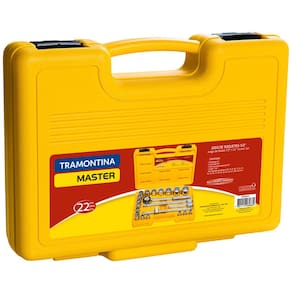 Jogo de Soquetes Tramontina em Aço Cromo Vanádio - 22 Peças - JOGO SOQUETES 1 2 22 PCS AMARELO TRAMONTINA - 3