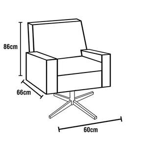 Poltrona Spazzio Nobre modelo Martina com base giratória - Florida - 2