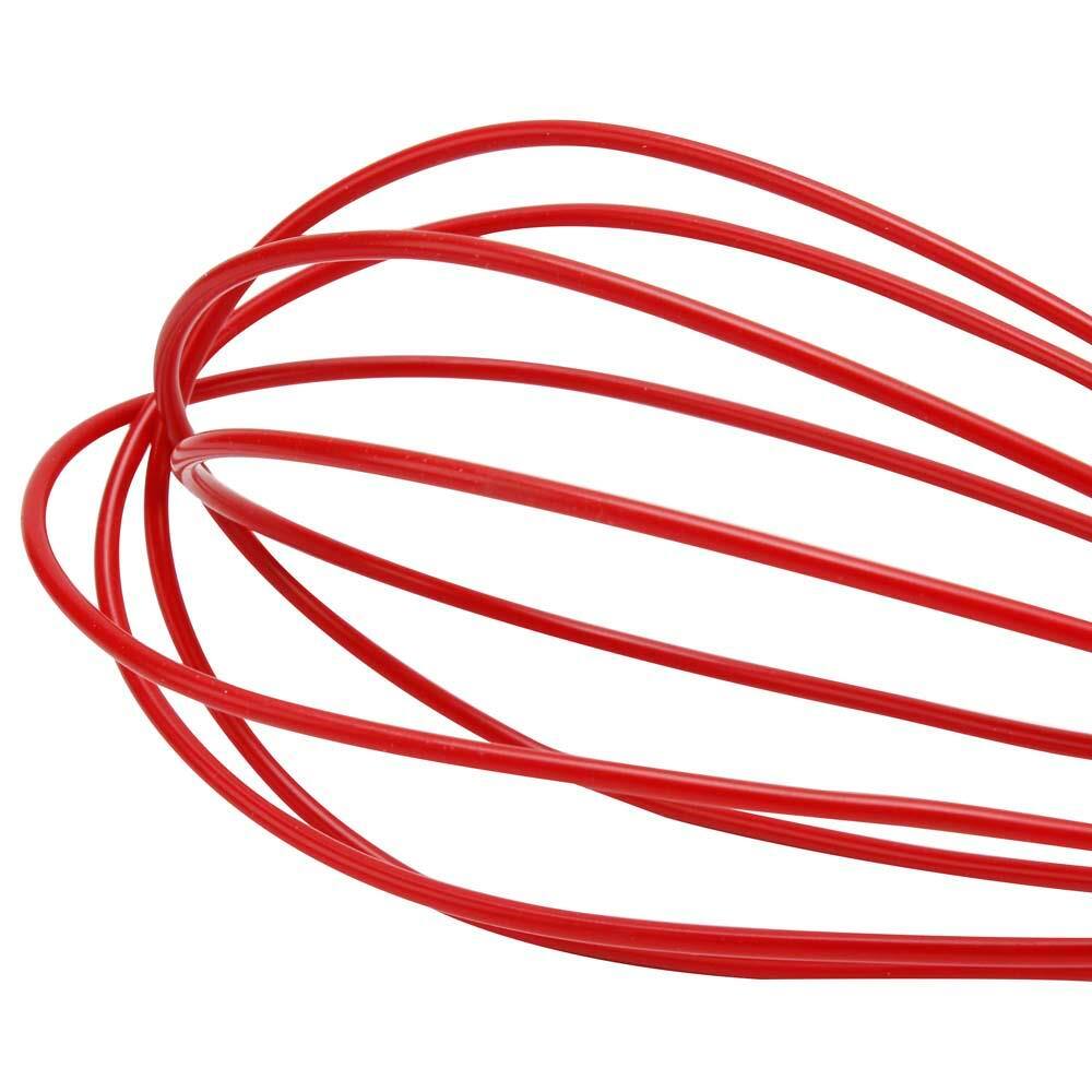 Batedor Manual Brinox 2250 em Aço Inox e Silicone - Vermelho - 1