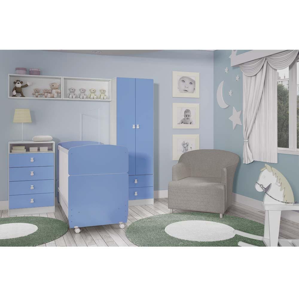 Berço Cama Art in Móveis Docinho - Azul - 2