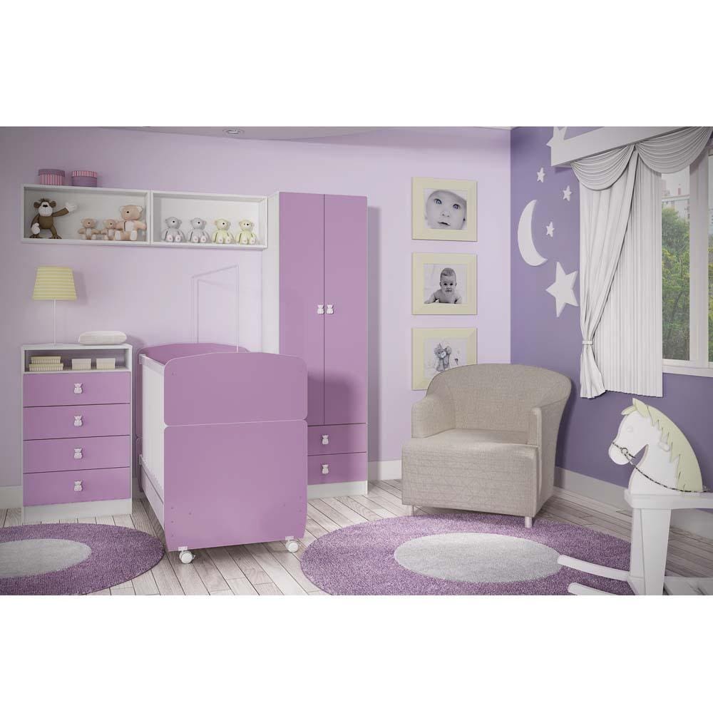 Berço Cama Art in Móveis Docinho - Lilás - 2