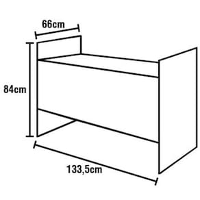 Berço Cama Art in Móveis Quarto Compacto - Branco - 3