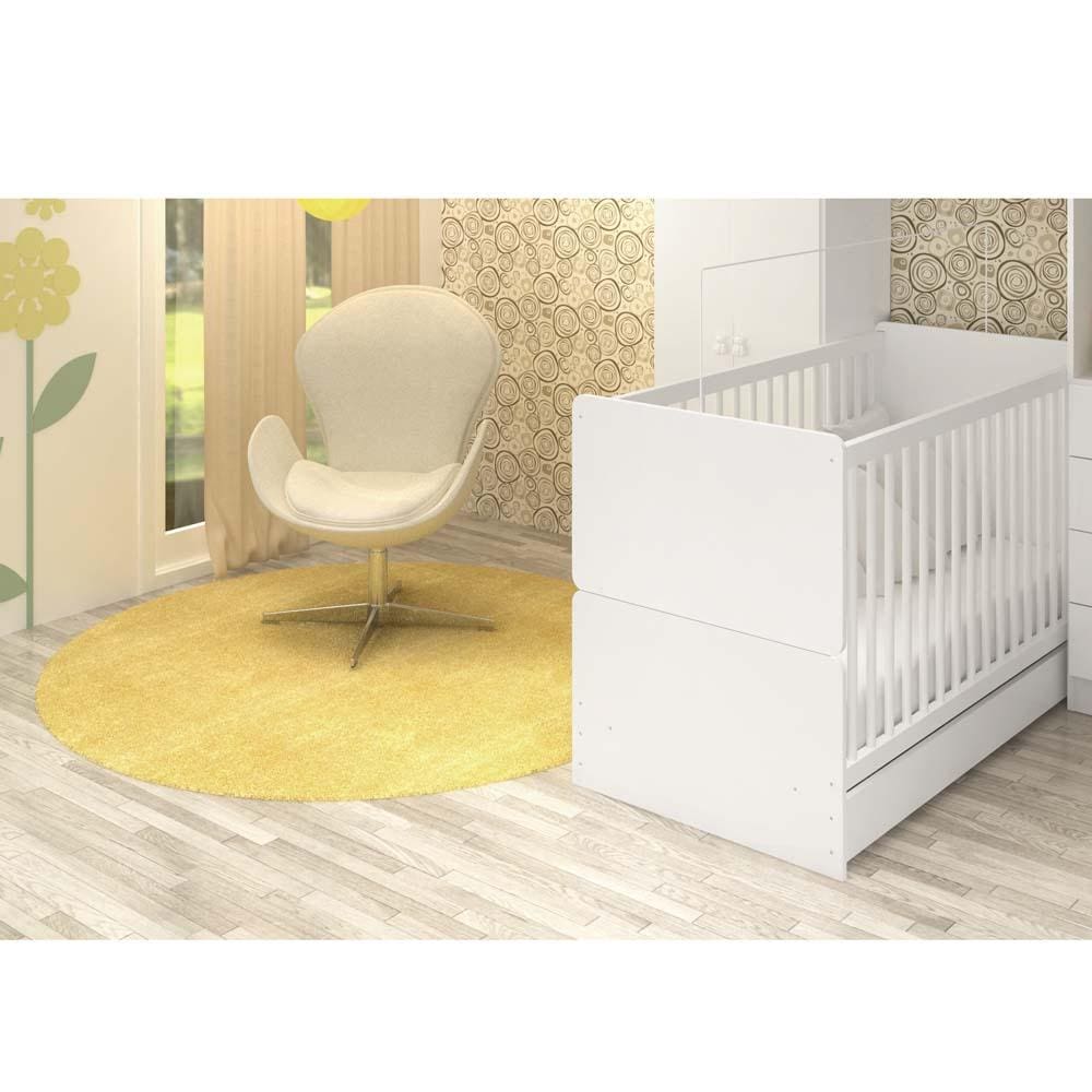 Berço Cama Art in Móveis Quarto Compacto - Branco - 1