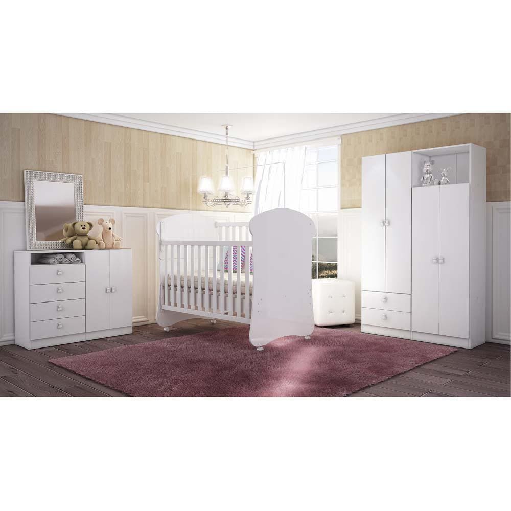 Berço Cama Americano Art in Móveis Fofura - Branco - 3