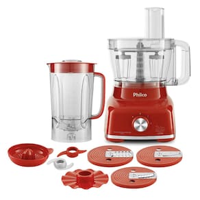 Multiprocessador de Alimentos Philco 9 em 1 PMP1600V com 1400W – Vermelho