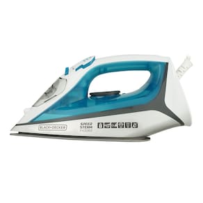 Ferro de Passar a Vapor Black Decker FX3060 com Base Antiaderente - Azul e Branco
