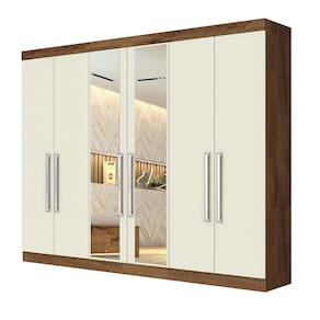 Guarda-Roupa Casal Mademarques Alba com Espelho, 6 Portas e 4 Gavetas