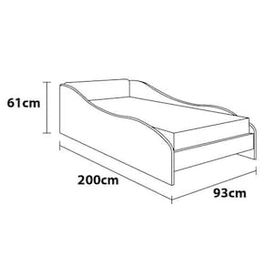 Cama Infantil Móveis Estrela Ultrassonic - Branca/Azul - 3