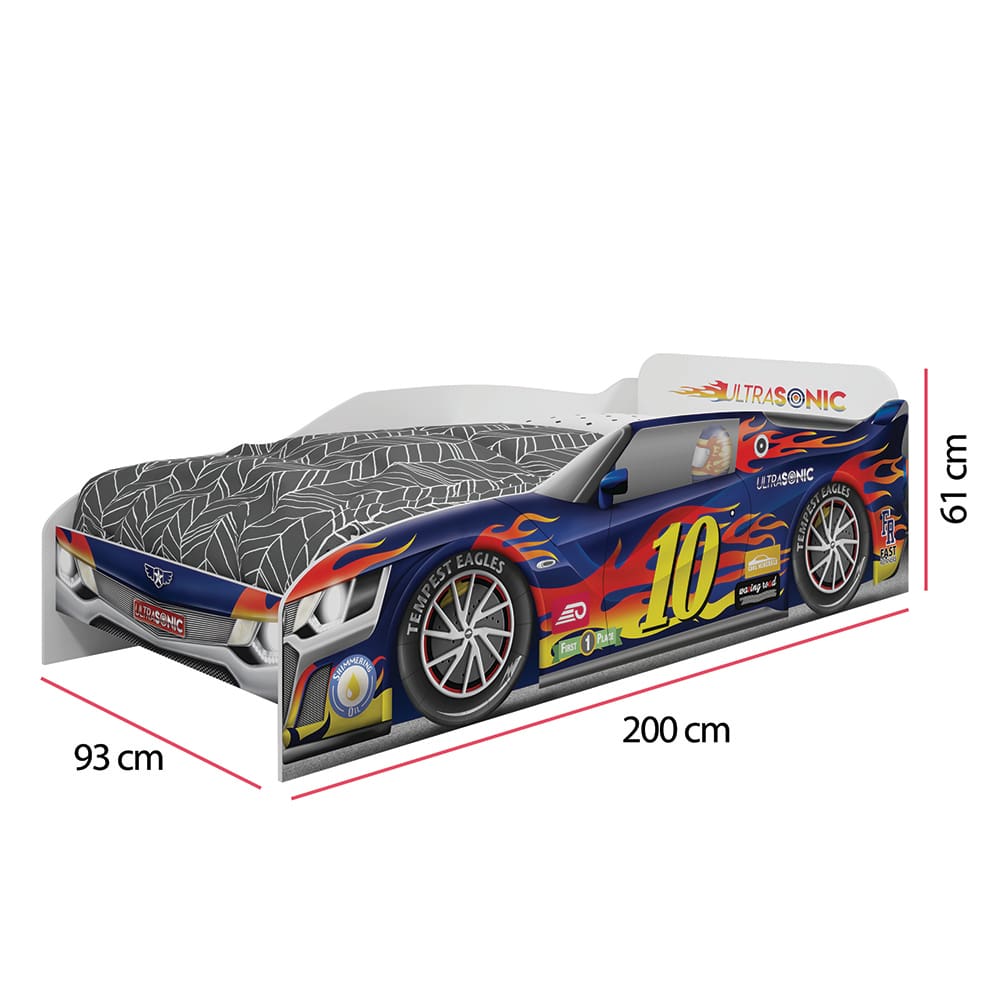 Cama Infantil Móveis Estrela Ultrassonic - Branca/Azul - 2