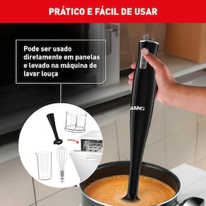 Mixer Arno Turbomix Pro 3 em 1 MX31 400W – Preto