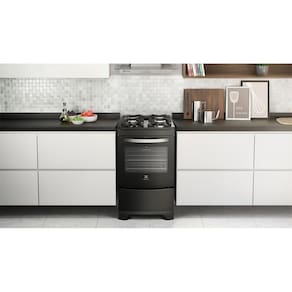 Fogão Electrolux 4 Bocas 52LPV com Mesa de Vidro e Acendimento Automático Bivolt - Preto