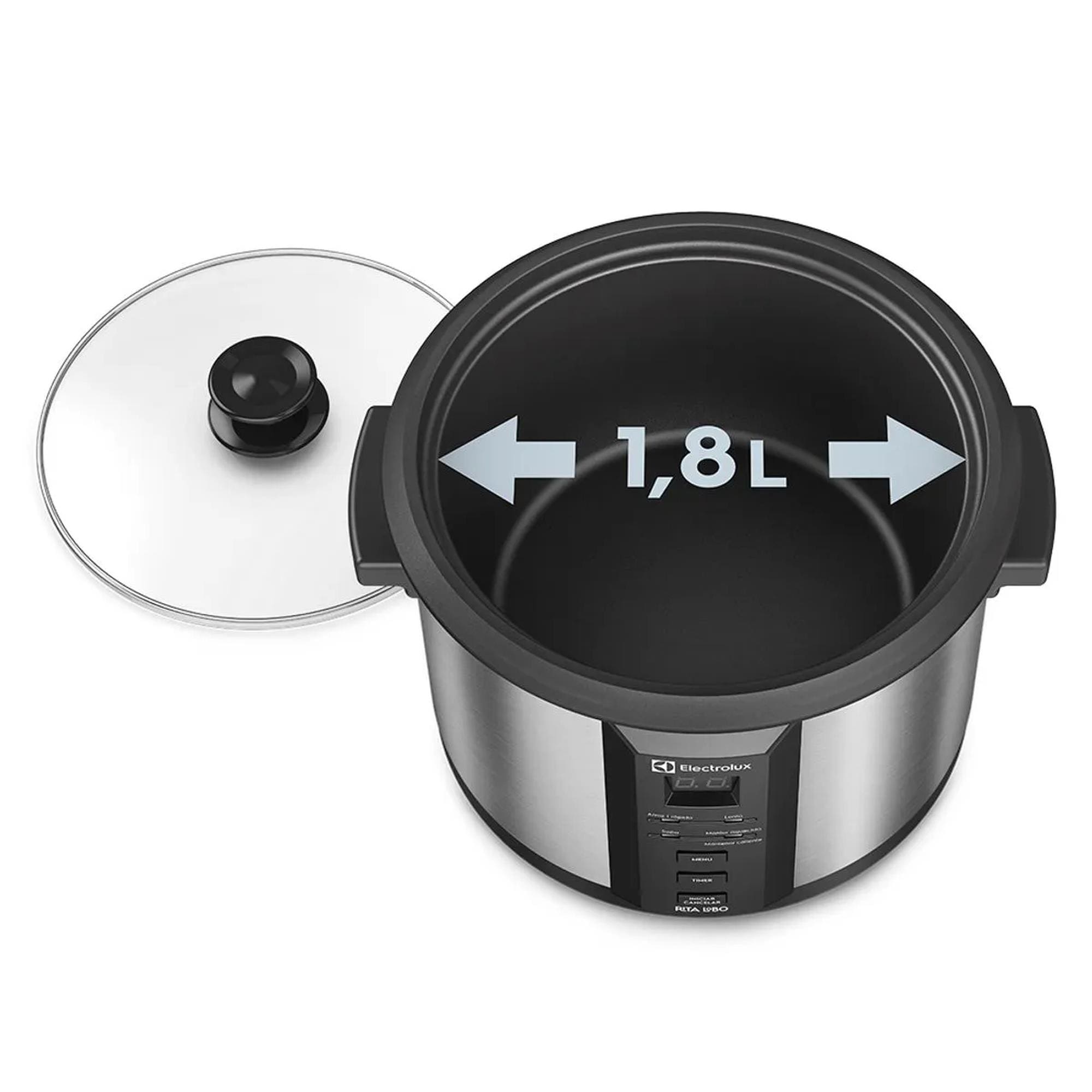 Panela Elétrica Multiuso Electrolux Chef ECC20 Digital 1,8 L Preta/Inox - 220V - 2