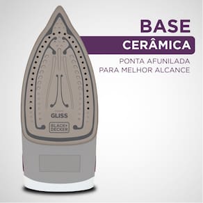 Ferro de Passar a Vapor Black Decker FX2500 com Base Antiaderente - Roxo