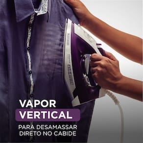 Ferro de Passar a Vapor Black Decker FX2500 com Base Antiaderente - Roxo - 220V - 3