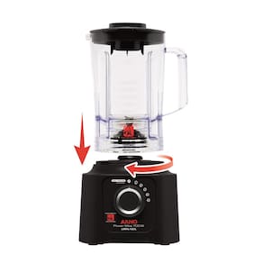 Liquidificador Arno Power Max 700 Limpa Fácil LN60 Preto 700W com 5 Velocidades