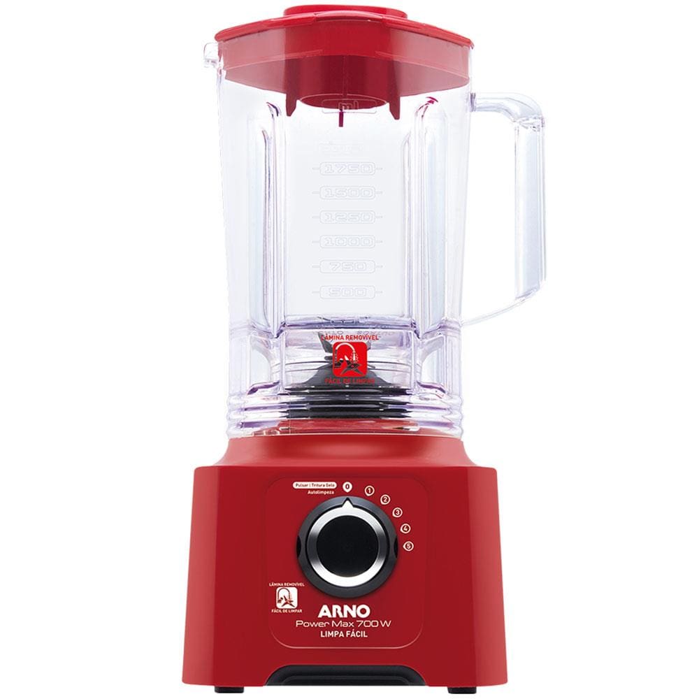 Liquidificador Arno Power Max 700 Limpa Fácil LN61 Vermelho 700W com 5 Velocidades - 110V