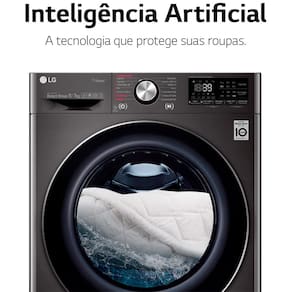 Lava e Seca LG 11Kg/7Kg Smart VC4 com Inteligência Artificial AI DD™ CV5011TS4 - Inox - 220v - 2