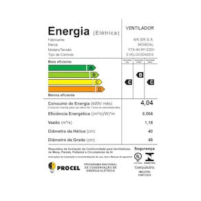 Ventilador de Mesa 40cm Mondial Super Turbo VTX-40-8P 8 Pás 3 Velocidades Preto