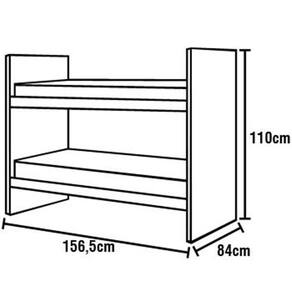 Cama Infantil Fritz Cabana sem Escorregador - Branca - 1