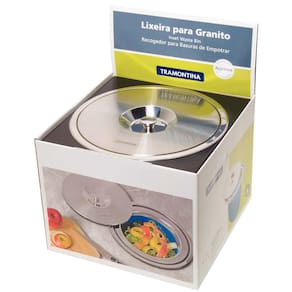 Lixeira de Embutir Tramontina com Tampa Clean 94518/005 em Aço Inox - 5 L
