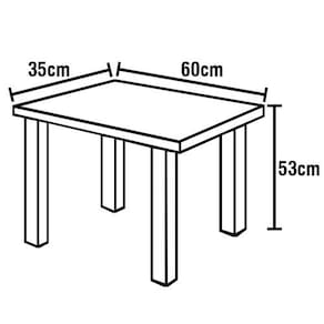 Mesa de cabeceira Infantil J e A Móveis Iris com 1 Gaveta – Branco - 1