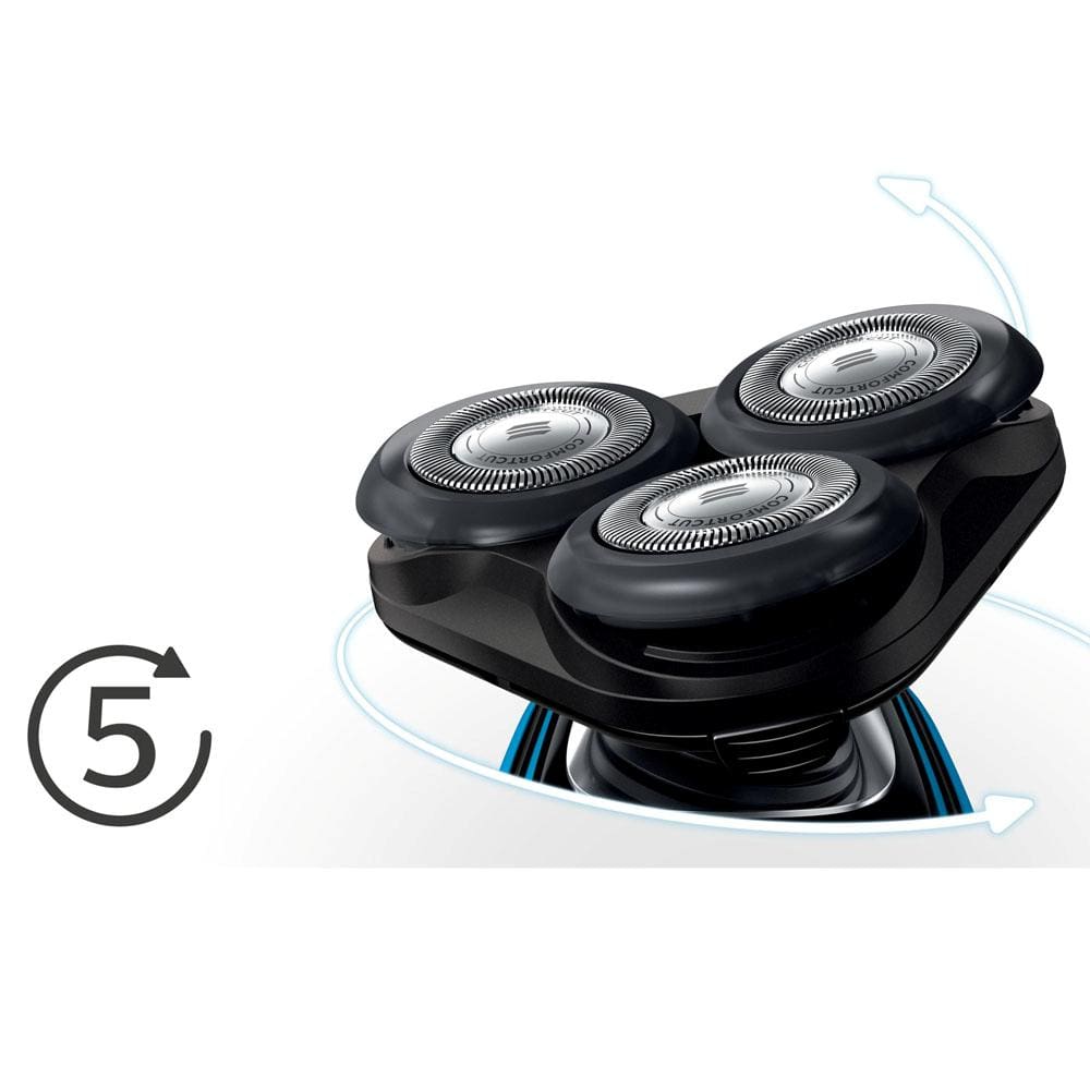 Barbeador Philips Aquatouch 5000 S5050/4 Bivolt Preto e Azul