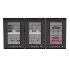 Armário Colormaq Titanium com 3 Portas com Vidro