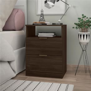 Mesa de Cabeceira Bartira Versatti com 2 Gavetas