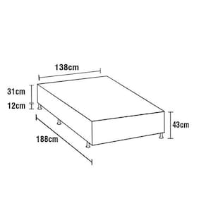 Base Box Casal Softflex Gold Dark 43x138x188 cm - Preto - BOX 138 SOFTFLEX GOLD DARK A43 PT - 1