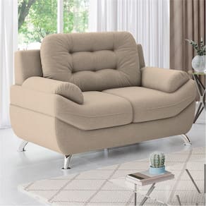 Sofá 2 Lugares Linoforte Mercury Revestido em Tecido Suede - 150cm de largura
