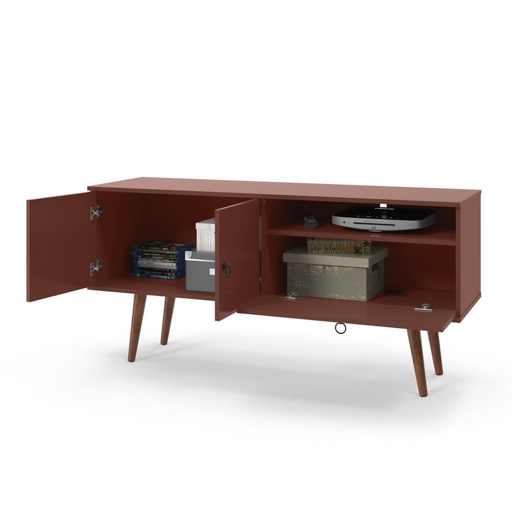 Rack Patrimar Brito com 137 cm de Largura, Ideal para TV de até 52” - RACK PATRIMAR BRITO A68XL137 MARSALA. - 2