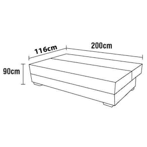 Sofá-cama Matrix Donna em Veludo com 200cm de Largura