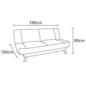 Sofá-cama Matrix Leone em Tecido Veludo Plush 180cm de Largura