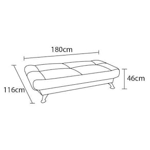 Sofá-cama Matrix Leone em Tecido Veludo Plush 180cm de Largura