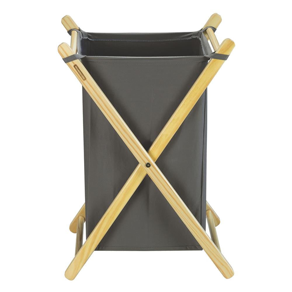 Cesto Tramontina Multiuso 91757251 com Estrutura em Madeira Maciça e Tecido de Algodão Cinza - 42L - 1