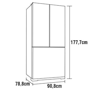 Geladeira Samsung Inverter French Door RF23R com Tecnologia Twin Cooling Plus e SmartThings (Wi-Fi) Inox - 536L