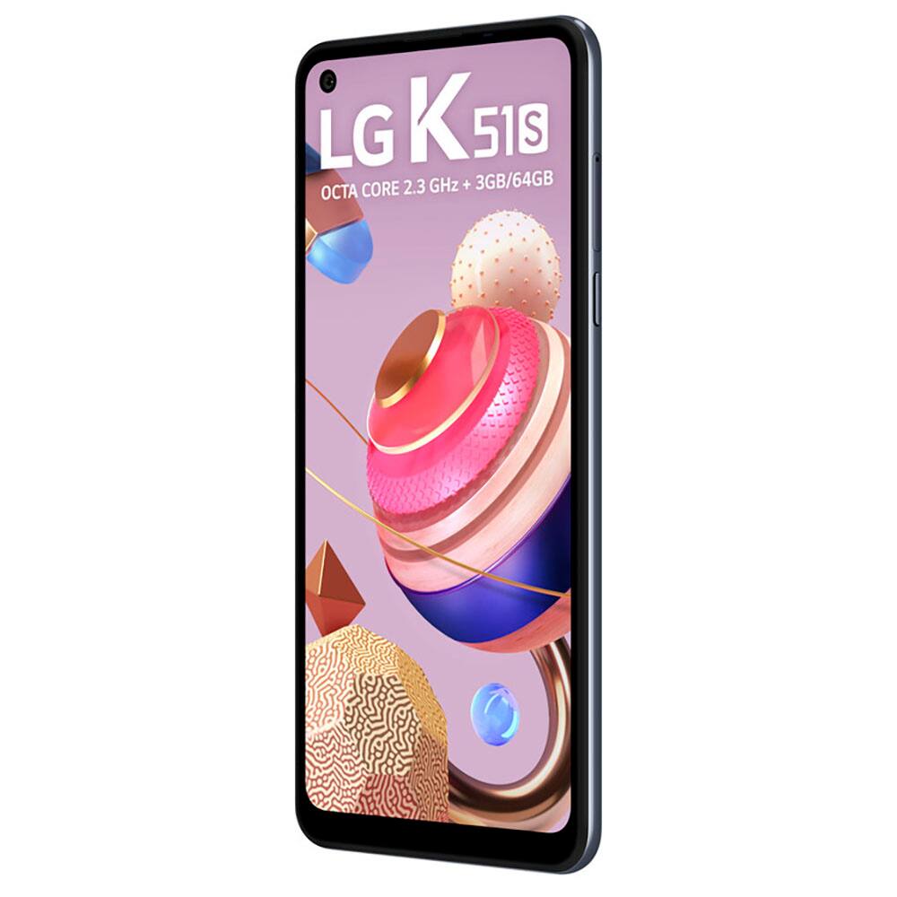 Smartphone LG K51S Titânio 64GB, RAM de 3GB, Tela de 6,55" HD+ 20:9, Inteligência Artificial, Câmera Quádrupla e Processador Octa-Core 2.3 - 2