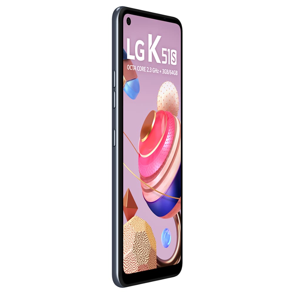 Smartphone LG K51S Titânio 64GB, RAM de 3GB, Tela de 6,55" HD+ 20:9, Inteligência Artificial, Câmera Quádrupla e Processador Octa-Core 2.3 - 3