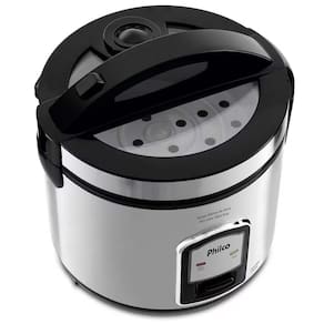 Panela Elétrica de Arroz Philco PH5 Visor Glass 5 Xícaras - Preta/Inox - 220V - 2