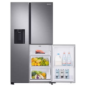 Geladeira Samsung Inverter Frost Free Side By Side RS65R 3 Portas com Tecnologia Exclusiva SpaceMax Inox Look - 602L