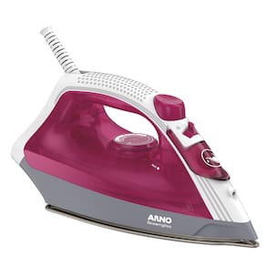 Ferro de Passar a Vapor Arno Steamgliss FSGC com Spray e Base Cerâmica - Rosa/Branco